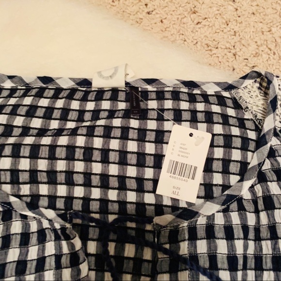 NWT Anthropologie gingham eyelet kimono - Picture 6 of 8